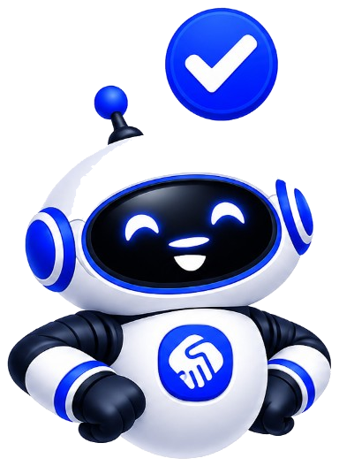 milles-Orb — smiling robot mascot ready to help you find the right pro